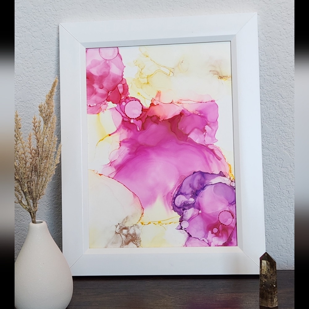 Abstract Pink and Purple Painting